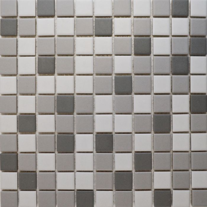Bijou Square Mosaic Tiles Matt Grey Mix Zoro Mosaic Tiles Matt Grey Mix Square