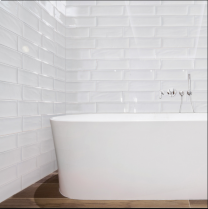 Aria White 10x30cm Tiles