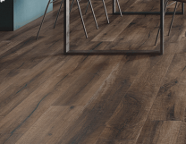 Kuni brown wood effect porcelain tiles 
