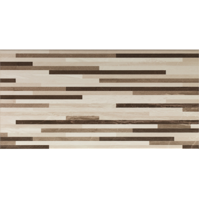 Continental Tiles Ethereal Brown/Beige Mosaic Stripes