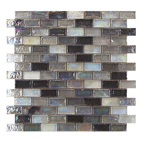 Gemini Mosaics Hammered Silver Tile - 300x300mm