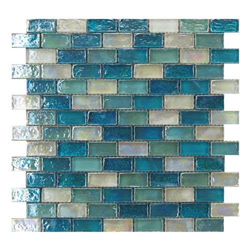 Gemini Mosaics Hammered Aqua Tile - 300x300mm