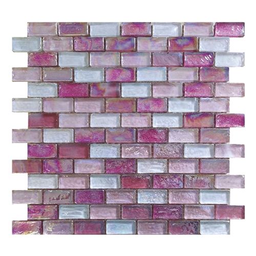 Gemini Mosaics Hammered Pink Tile - 300x300mm