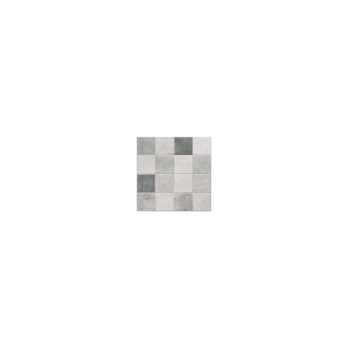 Meknes Grey Decor Matt Tile - 442x442mm