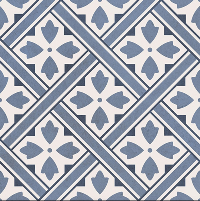 Impex Dmj Durham Blue Porcelain Patterned Wall And Floor Tiles