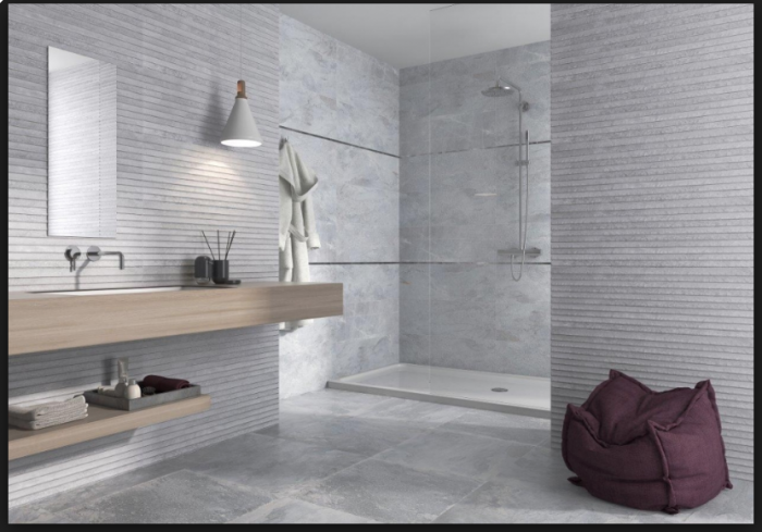 CTD Gemini Tiles Keraben Nature Concept Grey Wall Tiles 690x240