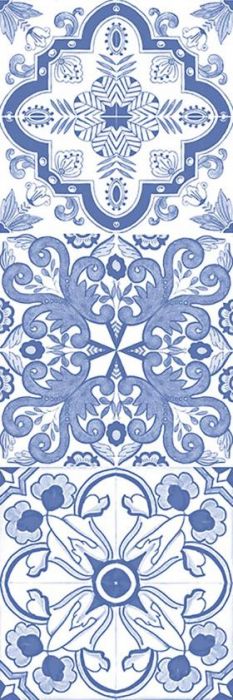 Vintage Classic Azul Tile - 600x200mm