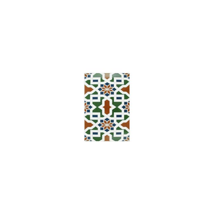 Zocalo Medina Verde Decorated Field Tile - 300x200mm