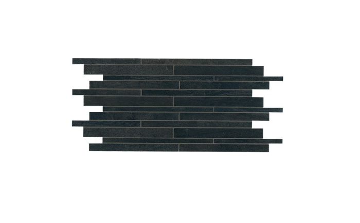 Continental Tiles Novabell Crossover Mosaic Black Wall and Floor Decor Tiles