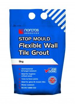 Norcros Adhesives Stop Mould Wall Tile Grout Creme 5kg x3