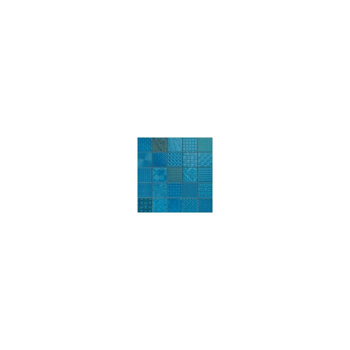 Patchwork Mosaic Effect Tiles Cardiff Azul Tile - 333x333mm