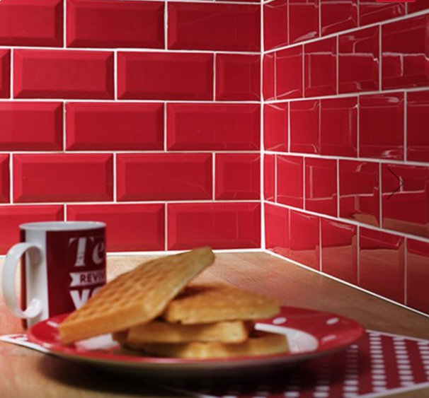 Metro Red Wall Tile 100x200mm