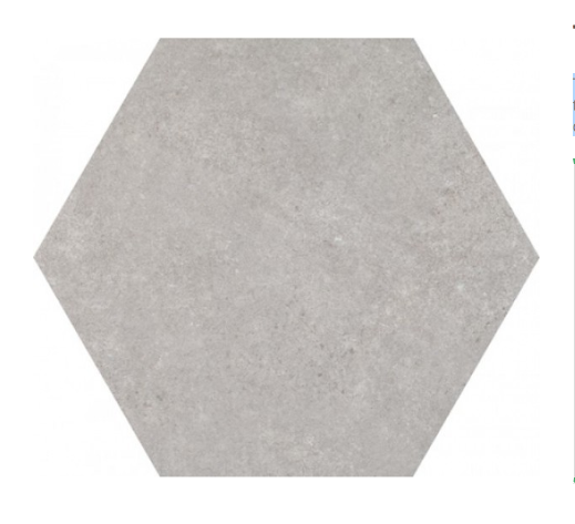 Traffic Silver 25cm Hexagonal Tiles 