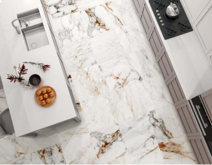 Halcon Calacatta Gold Marble Polished 600x600 Tiles
