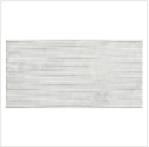 Gemini Marblestone Marble White Décor Satin Tile - 600x300mm
