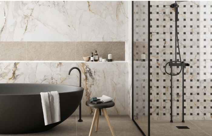 Pisa Gold Glazed Porcelain Gloss 90x90cm Tiles