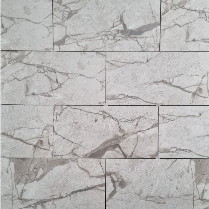 Abstract Glossy Grey Porcelain 30X60cm Kitchen Bathroom Wall Floor Tiles