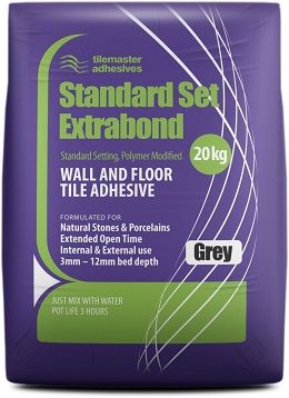 Tilemaster Adhesives Standard Set Extrabond Grey 20kg