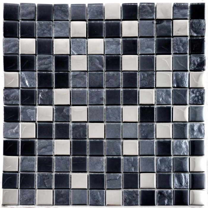 Regalio Glass Mosaic Tiles Argent Night Square Mix 295x289mm Regalio Glass Mosaic Tiles Argent Night Square Mix 295x289mm At Tiledealer